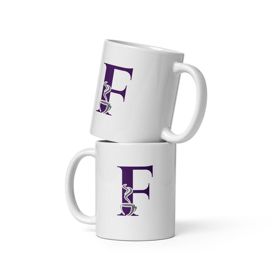 White Glossy Mug With The "F"