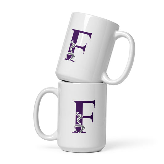 White Glossy Mug With The "F"